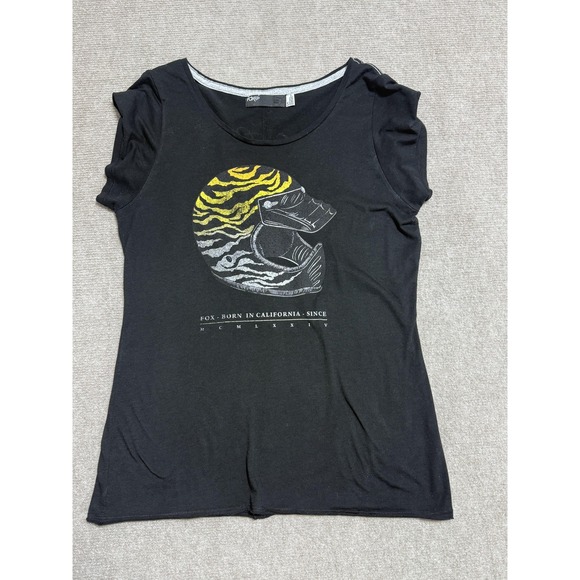 Fox Racing Shirt Womens Small Born In California MCMLXXIV Ride To Thrill Moto - Picture 2 of 8